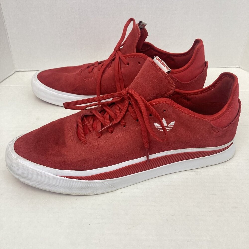 Adidas Sabalo Shoes Mens Size 13 Red Suede Skate Sneakers Low Top Classic Style - Picture 7 of 16